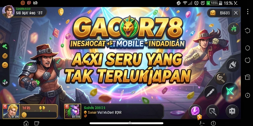 Tampilan screenshot utama GACOR78 menampilkan aksi seru dan gameplay mendebarkan.