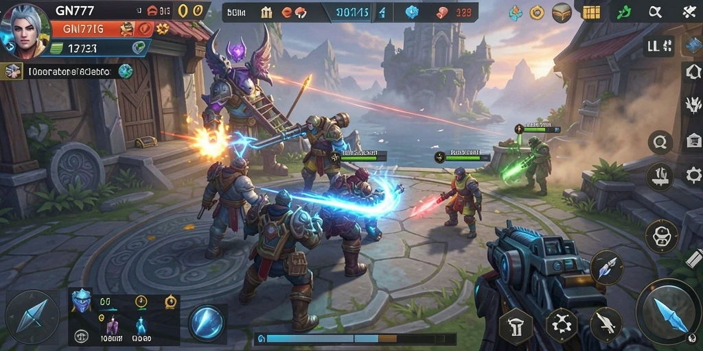 Tampilan gameplay menarik dari GN777 yang memperlihatkan strategi SLG.
