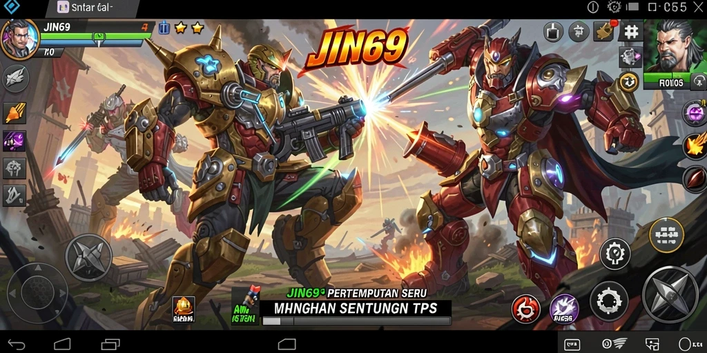 Tampilan gameplay seru di <strong>JIN69</strong> saat pertempuran berlangsung.