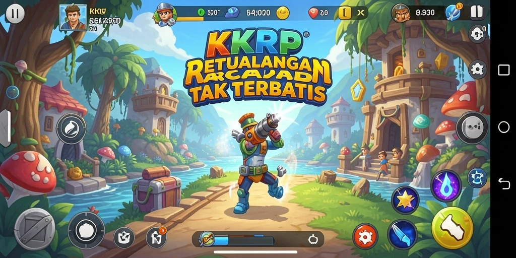 Screenshot gameplay KKRP menunjukkan aksi seru dan tantangan Arcade.