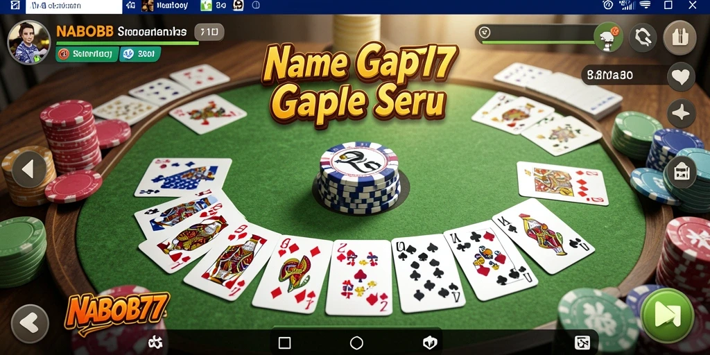 Screenshot gameplay NABOB77 yang menampilkan momen seru bermain Gaple.