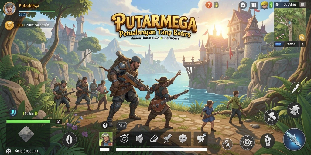 Gameplay seru PUTARMEGA dalam dunia terbuka yang luas.