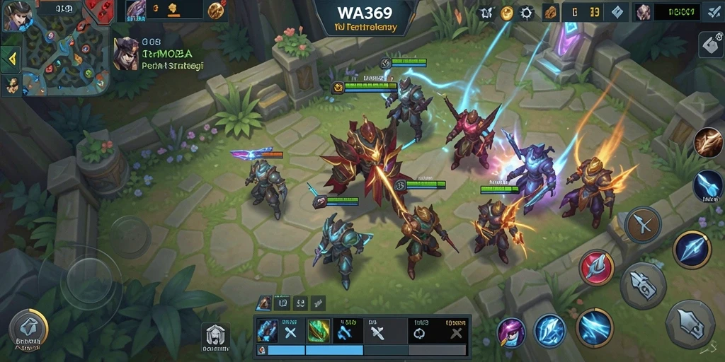 Gameplay seru WA369 dengan pertempuran tim yang mendebarkan.